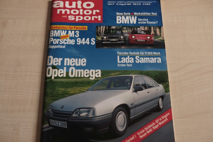 Deckblatt Auto Motor und Sport (17/1986)